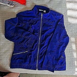 Zenergy by Chico's Blue windbreaker/rain jacket